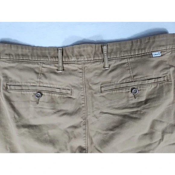 Levis Straight Stretch Chino Pants Mens 36x30 Khaki - Picture 7 of 13